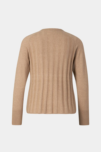Tanja Virgin Wool Cashmere Cardigan In Camel