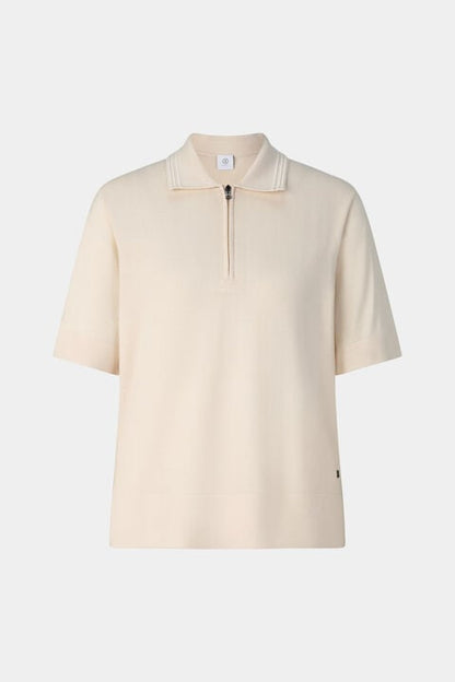 Maureen Virgin Wool Polo Shirt In Cream