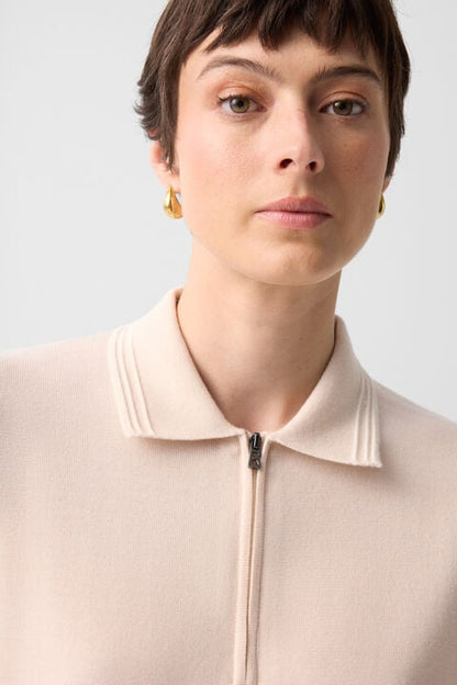 Maureen Virgin Wool Polo Shirt In Cream
