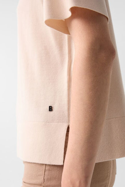 Maureen Virgin Wool Polo Shirt In Cream