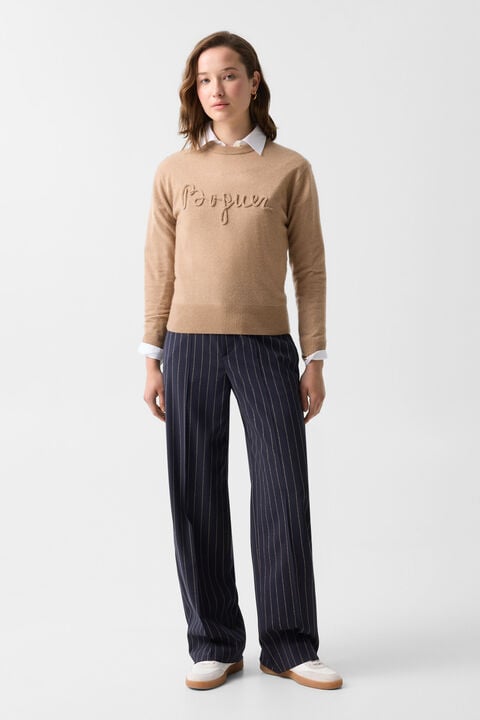 Tatjana Pure New Wool Cashmere Jumper In Camel