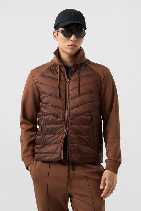 Baker Down Jersey Jacket In Brown
