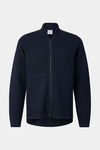 Virgin Wool Cardigan Everest In Navy Blue