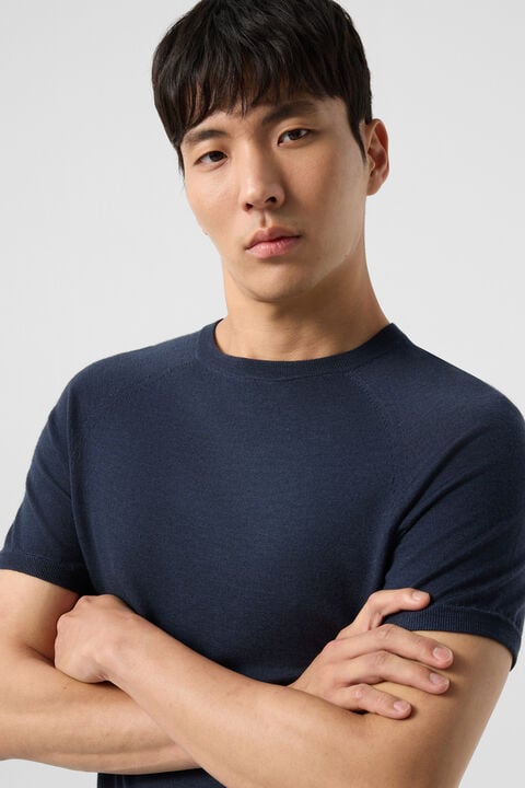 Osaka Merino Shirt In Navy Blue