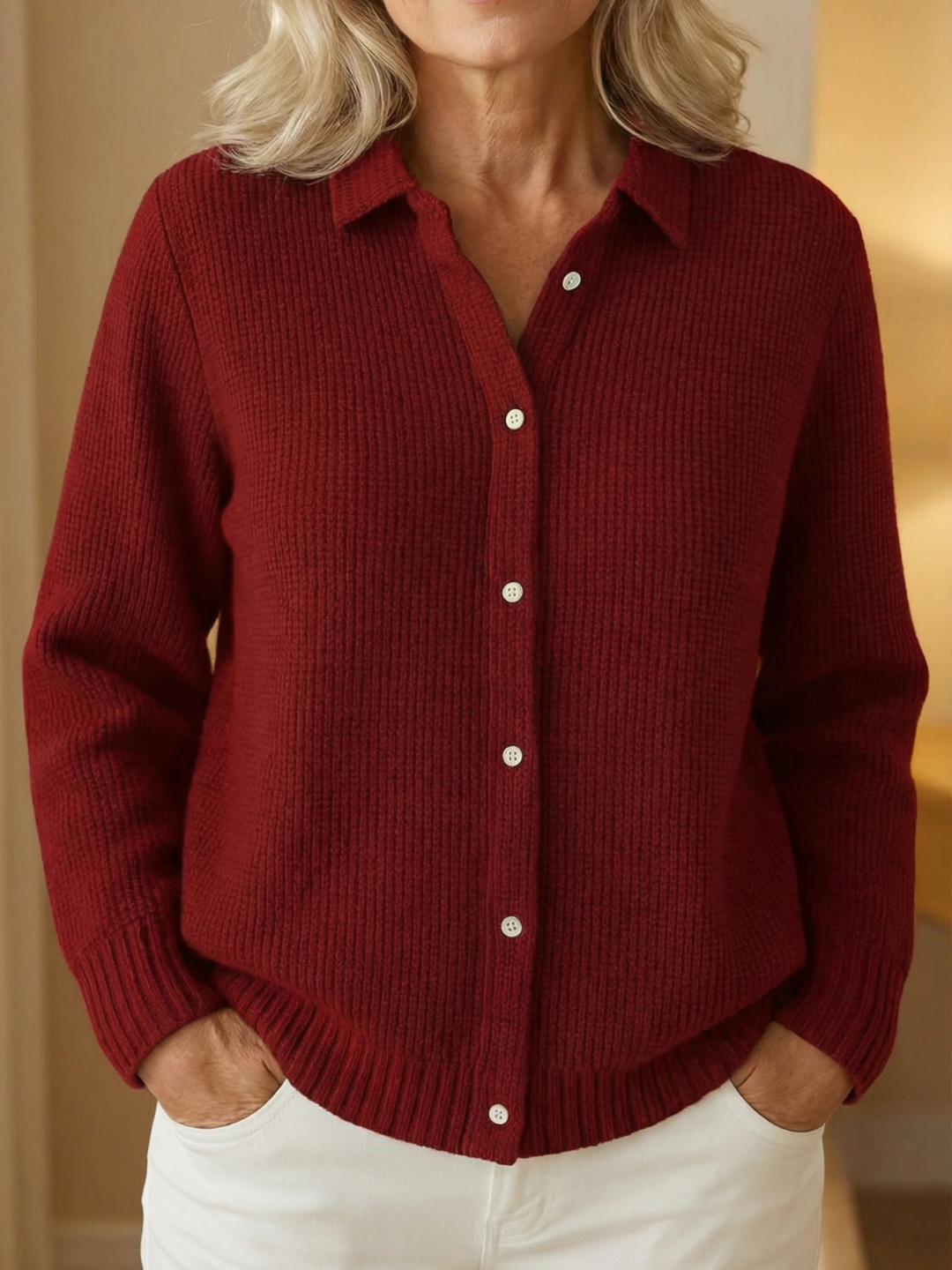 Plaid Casual Knit Sweater