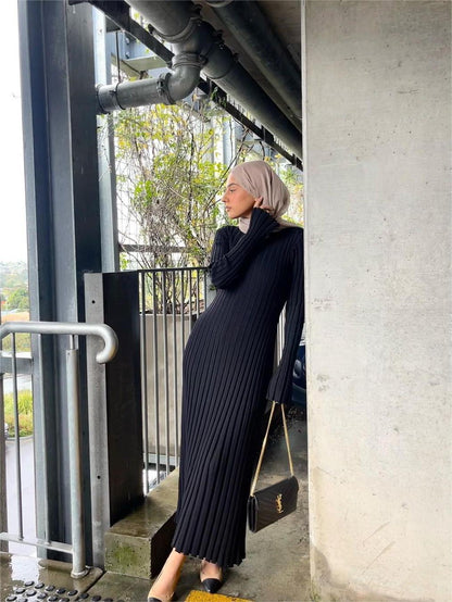Fall New Sleeved Knit Midi Dress (Buy 2 Free Shipping)