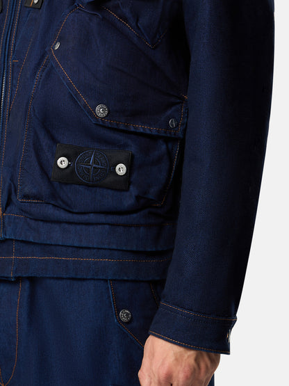 G100016 INDIGO POLYPROPYLENE DENIM LIGHT-RINSED