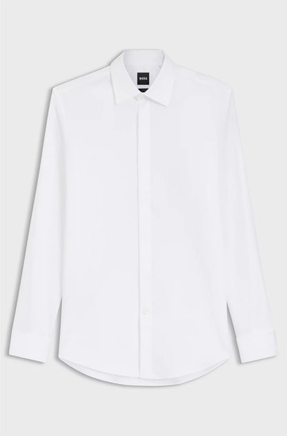 SLIM-FIT DRESS SHIRT IN EASY-IRON STRETCH COTTON