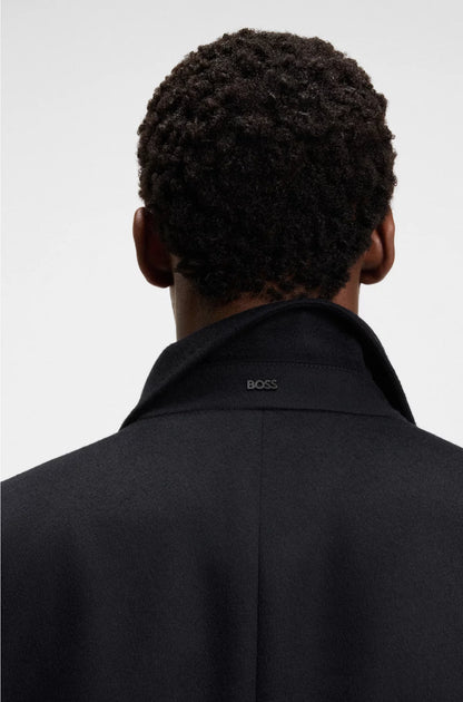 DOUBLE-BREASTED COAT IN WOOL AND CASHMERE