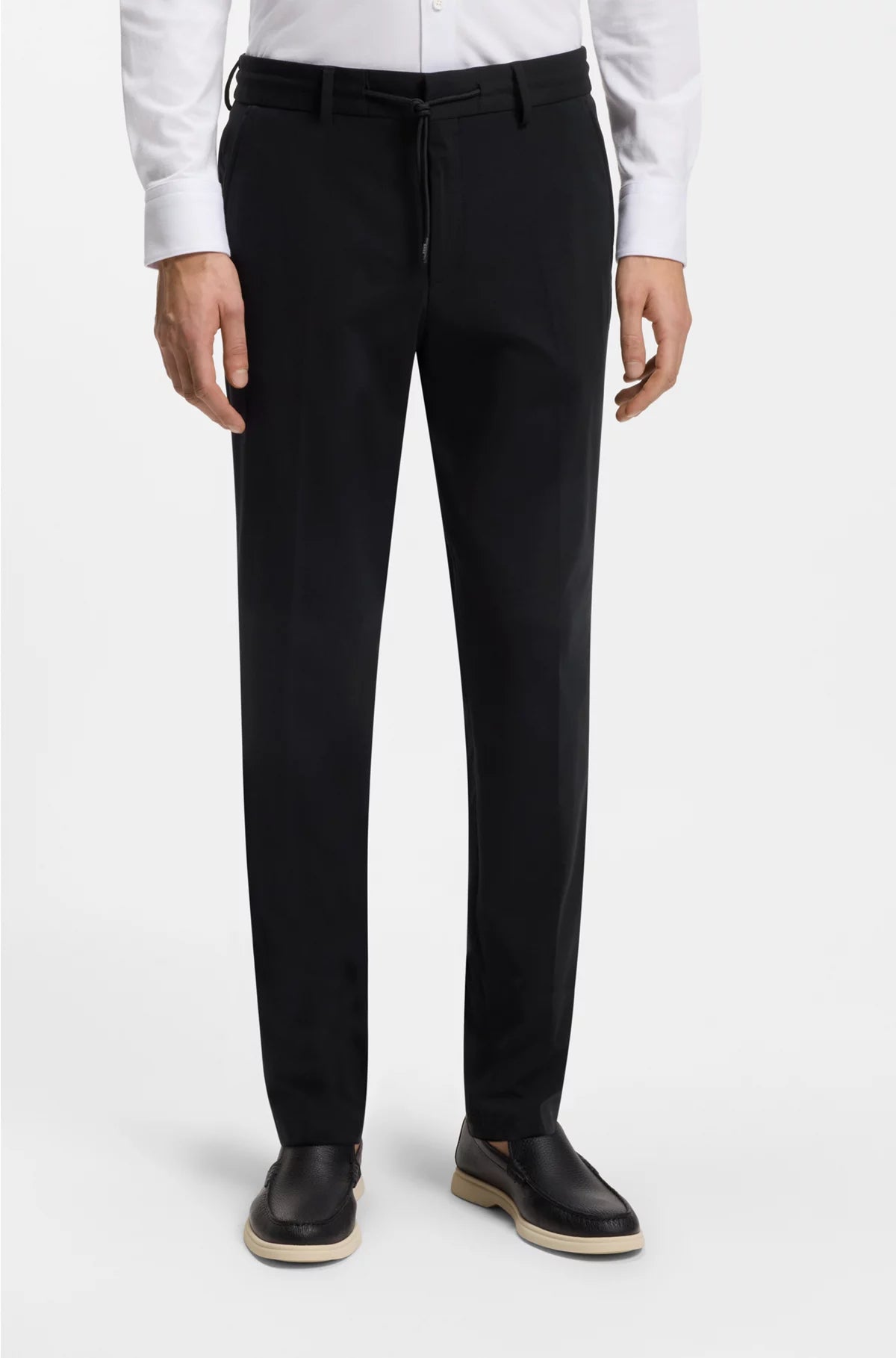 SLIM-FIT TROUSERS IN PERFORMANCE-STRETCH JERSEY
