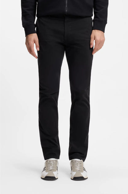 SLIM-FIT TROUSERS IN STRETCH-COTTON SATIN