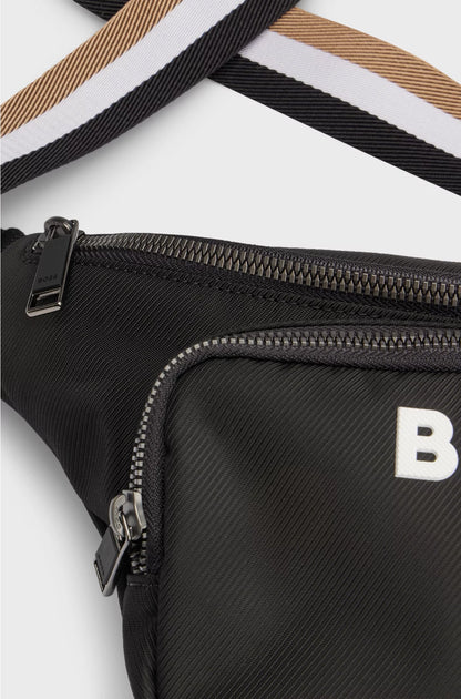 STRUCTURED BELT BAG WITH CONTRAST LOGO