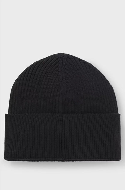 LOGO-EMBROIDERED BEANIE HAT IN WOOL AND COTTON