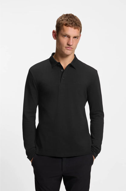 COTTON-PIQUE POLO SHIRT WITH CONTRAST LOGO