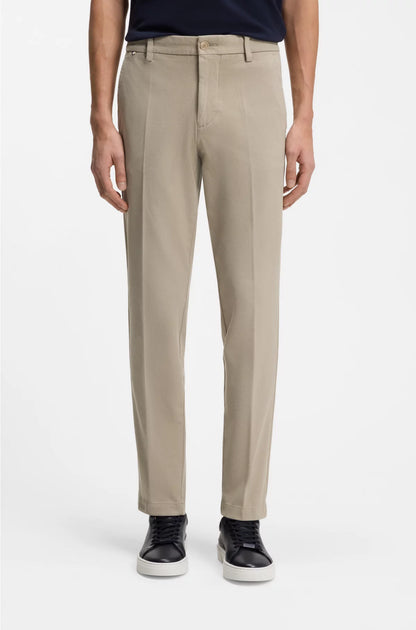 SLIM-FIT TROUSERS IN STRUCTURED STRETCH COTTON