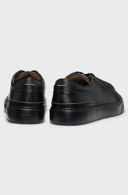 GARY LEATHER TRAINERS WITH HIDDEN LACES