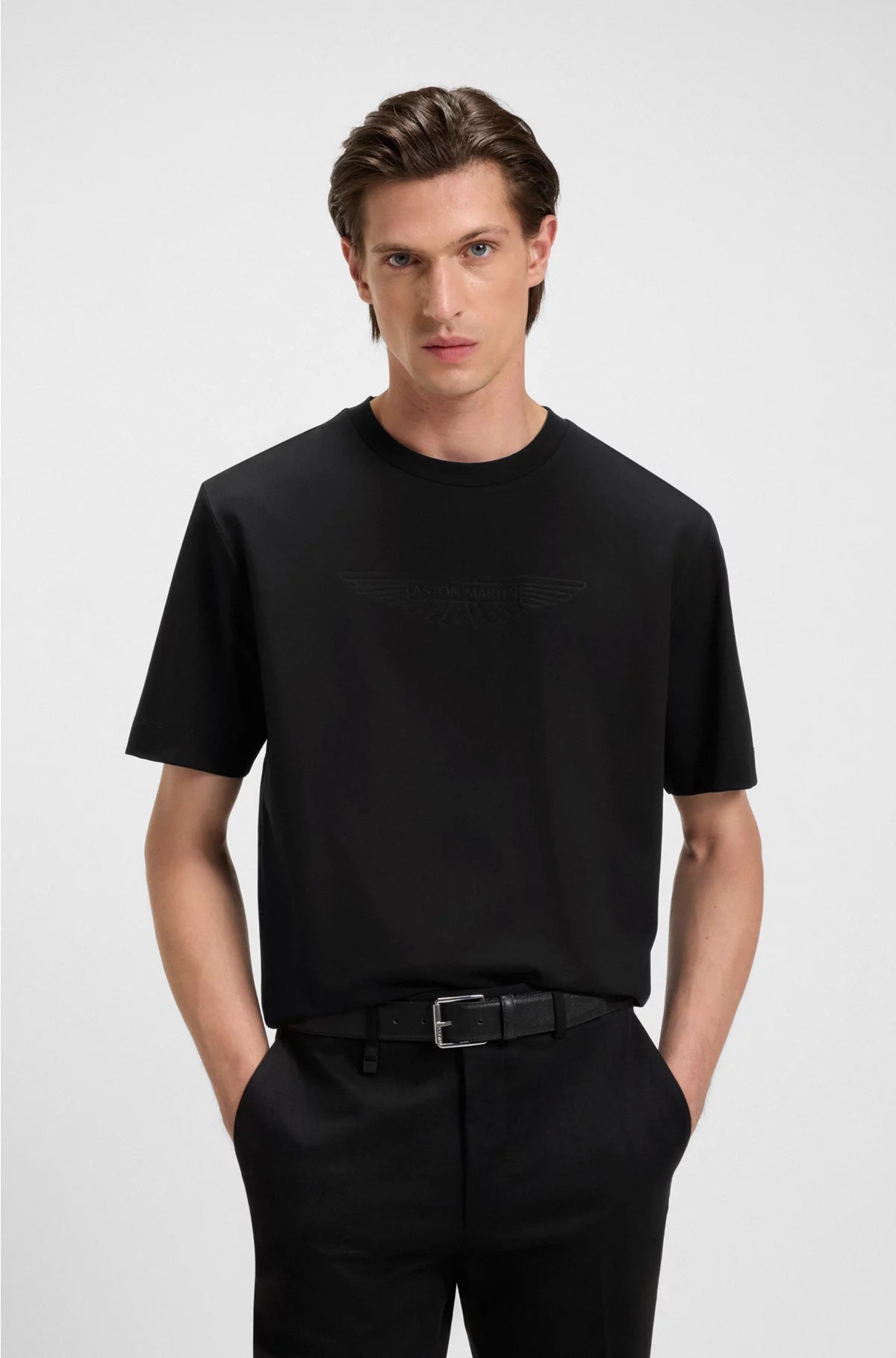 T-SHIRT WITH EMBOSSED LOGO