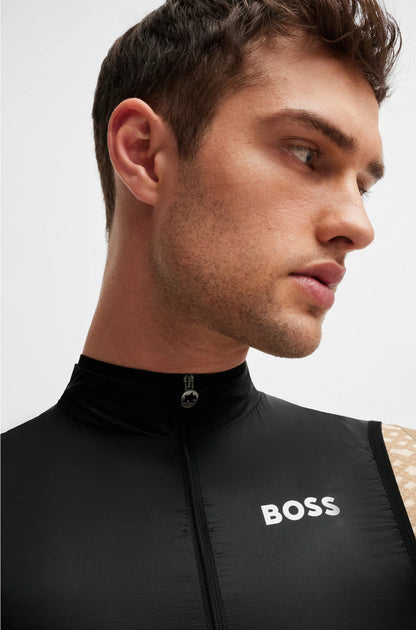 PACKABLE WIND VEST WITH BREATHABLE MESH BACK