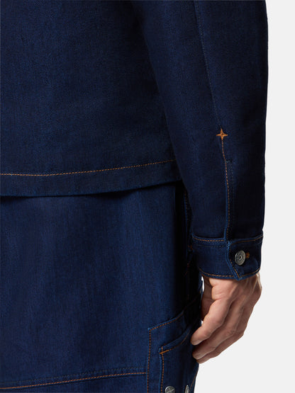 Q100027 INDIGO POLYPROPYLENE DENIM-RINSED